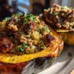 Sausage and Mushroom Stuffed Acorn Squash