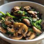 Sauteed Mushrooms with Spinach