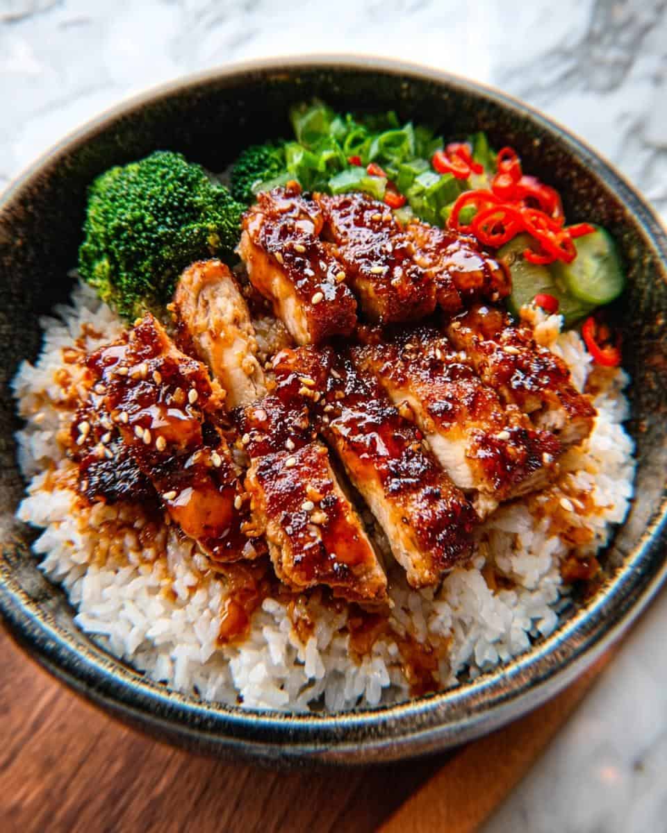 Sticky Chicken Rice Bowls Recipe - detail 1