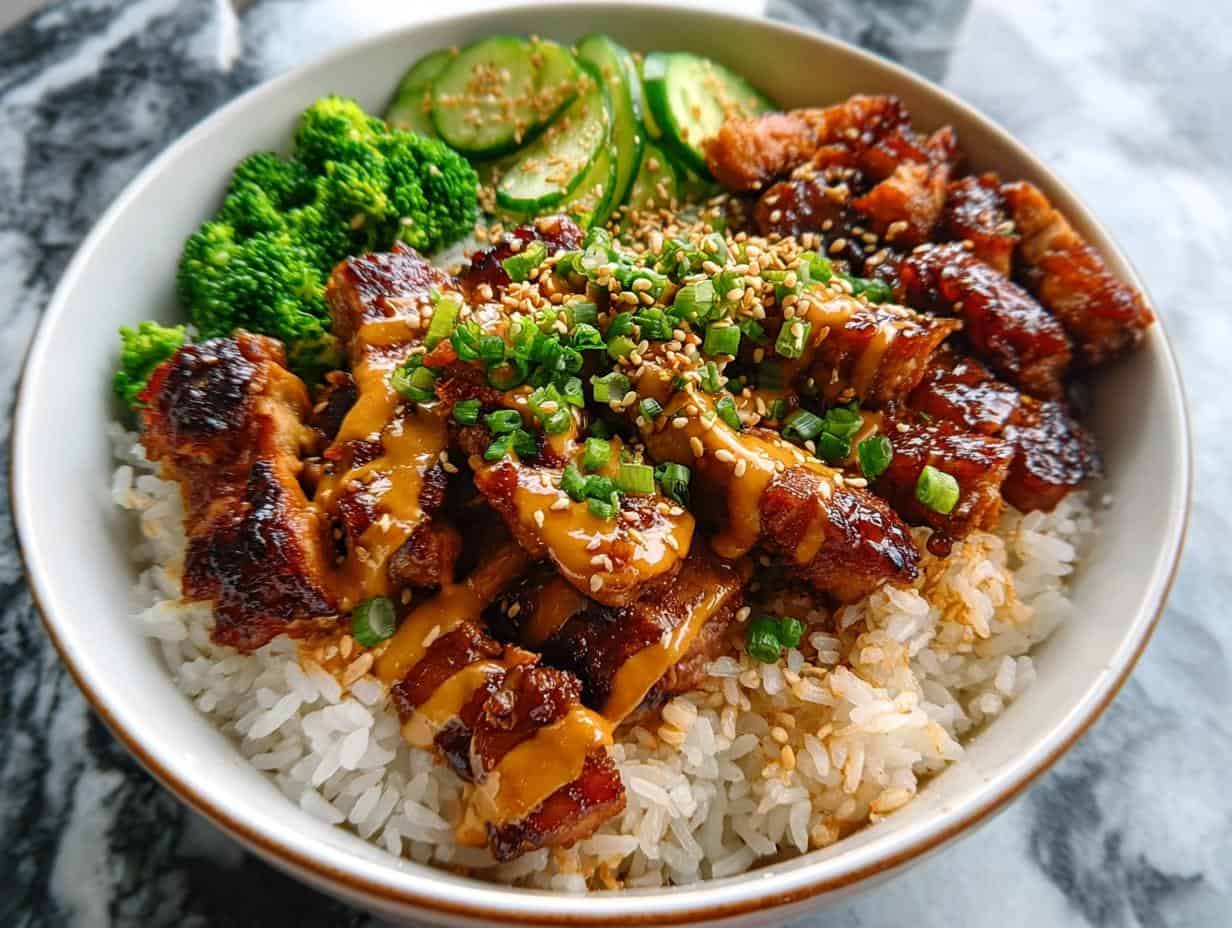 Irresistible Sticky Chicken Rice Bowls Recipe in 40 Minutes