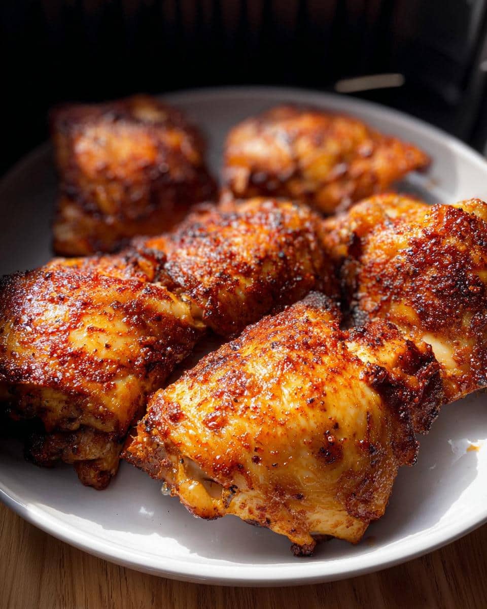 Air fryer crispy juicy bone in chicken thighs recipe - detail 2