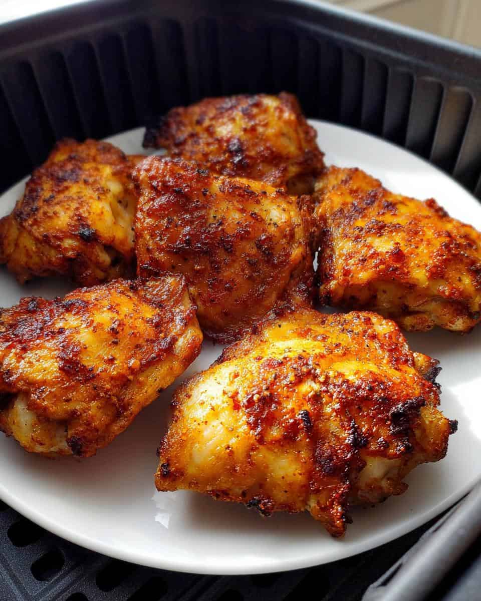Air fryer crispy juicy bone in chicken thighs recipe - detail 3
