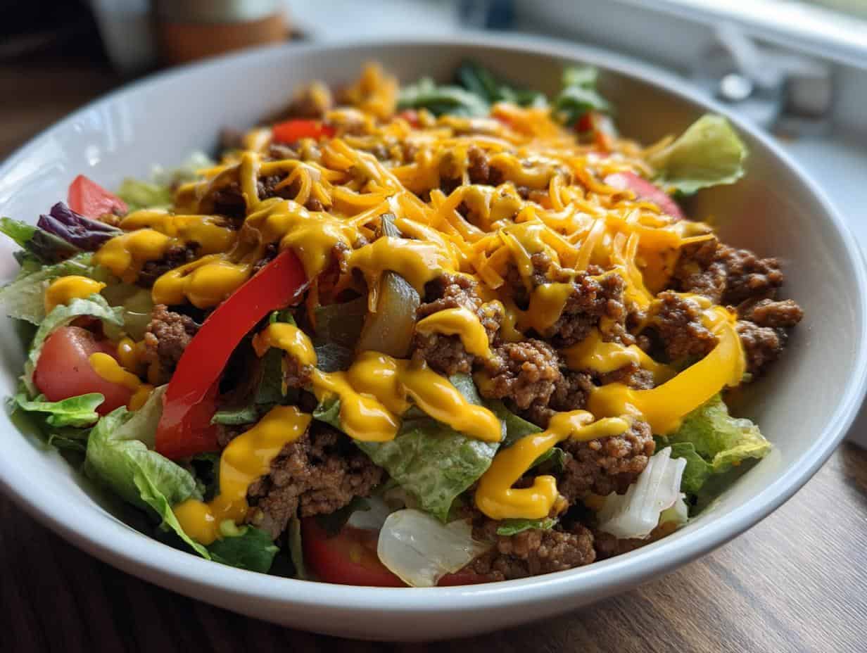 Easy Burger Salad Without Bun