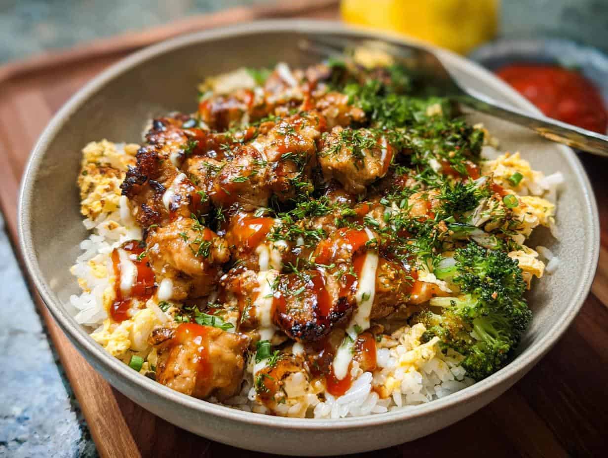 Easy Sticky Chicken Rice Bowls Recipe