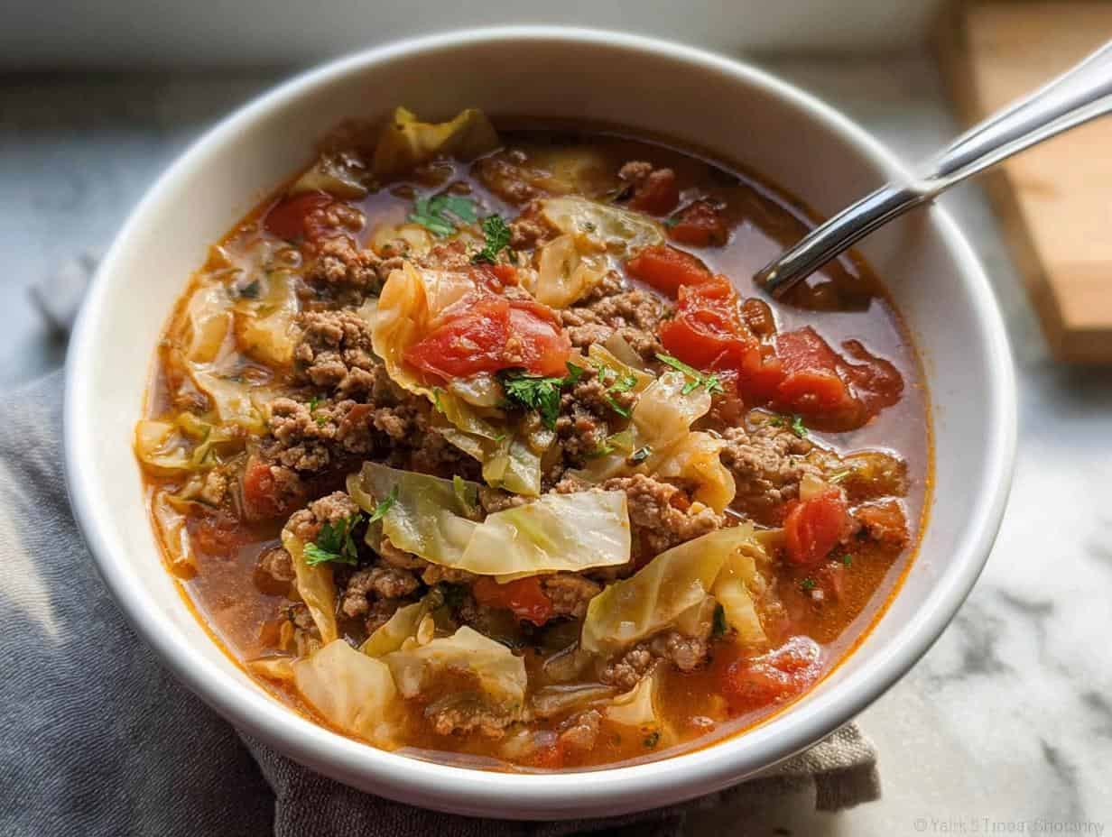 Easy beef cabbage soup recipe