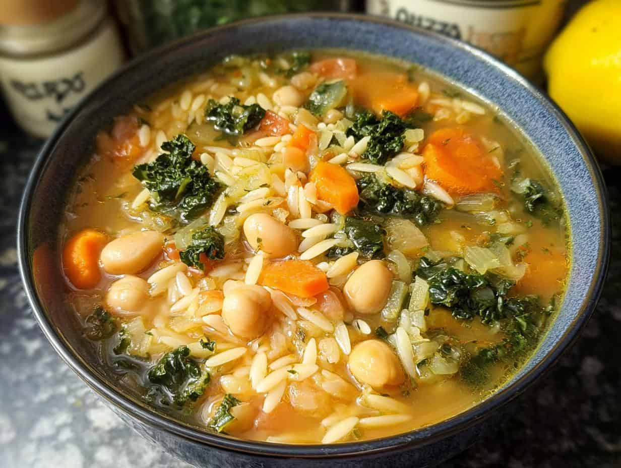 Easy orzo vegetable soup recipe