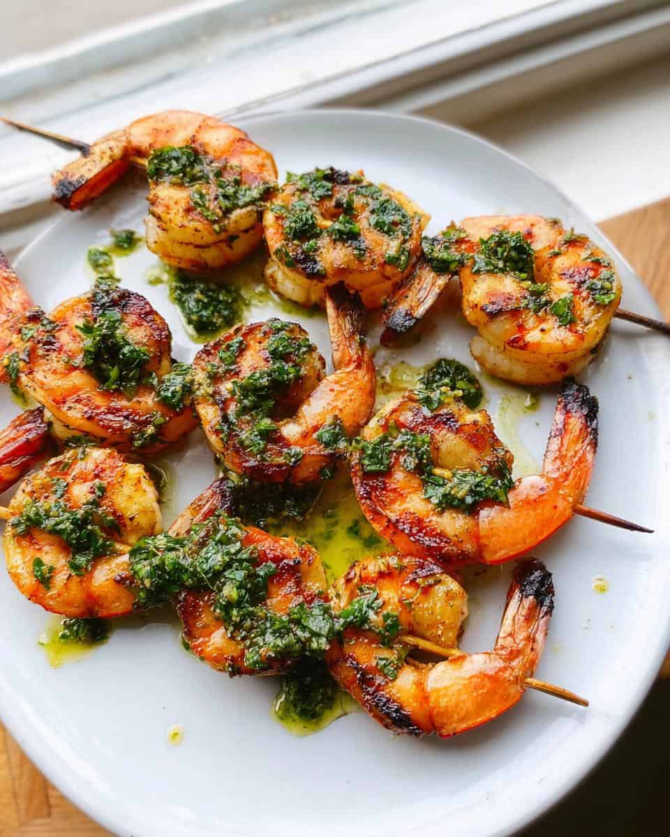 Grilled Shrimp Skewers with Chimichurri - detail 1