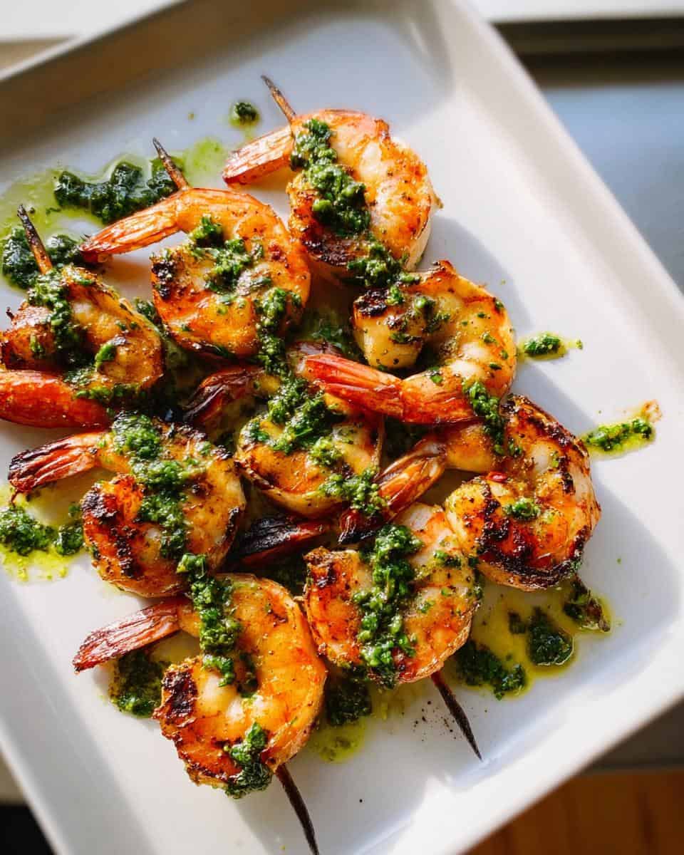 Grilled Shrimp Skewers with Chimichurri - detail 2