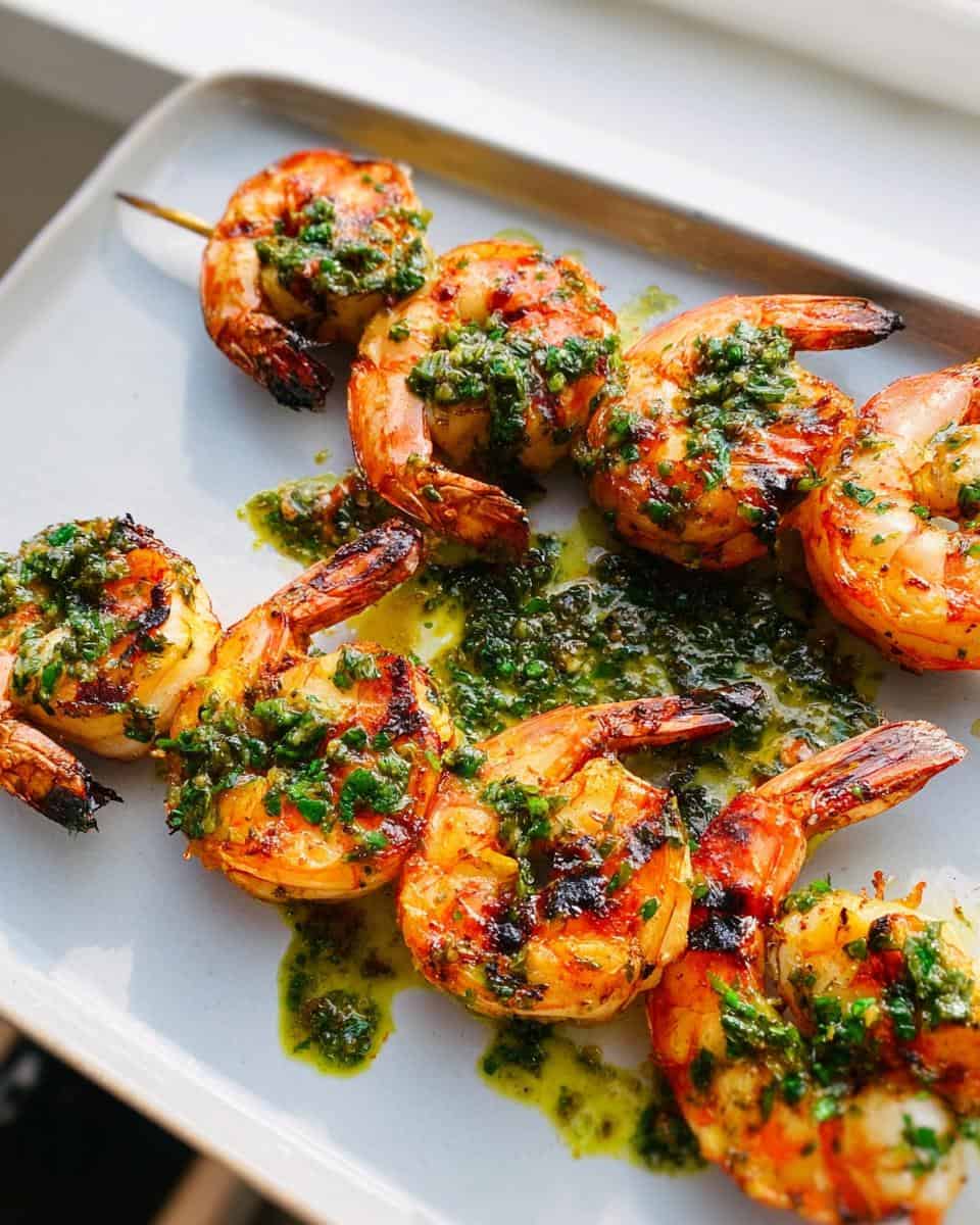 Grilled Shrimp Skewers with Chimichurri - detail 3