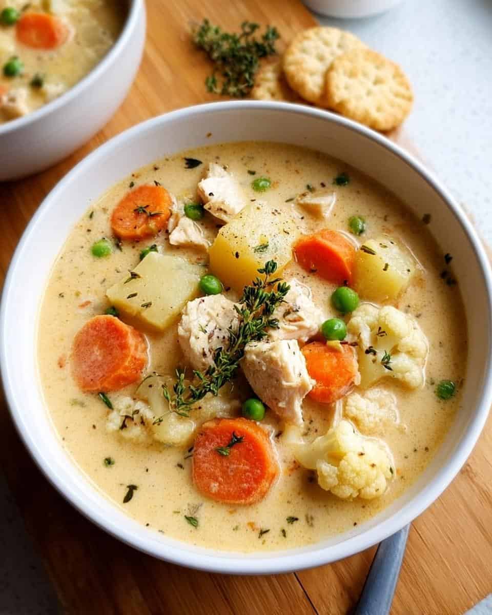 Healthy Chicken Pot Pie Soup - detail 3