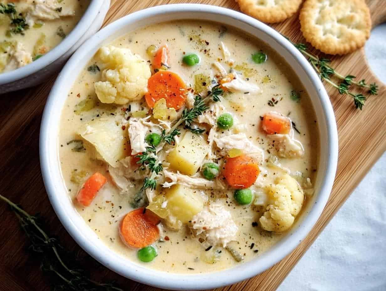 Healthy Chicken Pot Pie Soup
