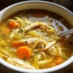 Keto Chicken Soup with Spaghetti Squash Noodles