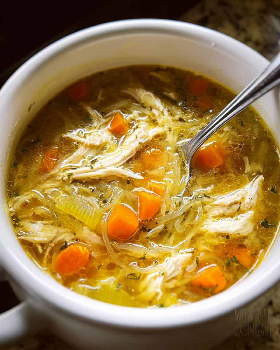 Keto Chicken Soup with Spaghetti Squash Noodles - detail 3