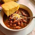 15 bean soup cornbread in bowl