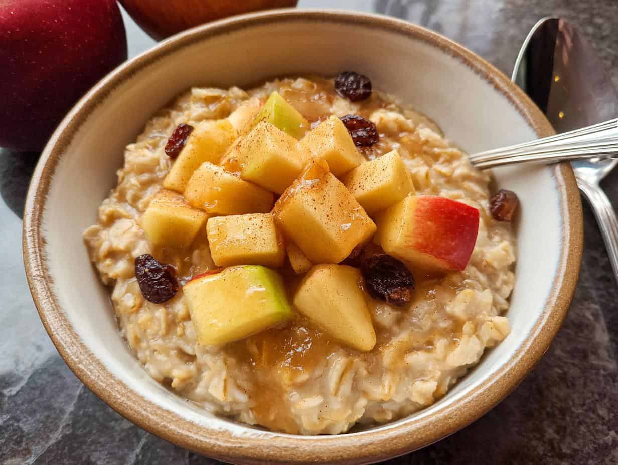 Disgustingly Easy Apple Cinnamon Oatmeal in 20 Min