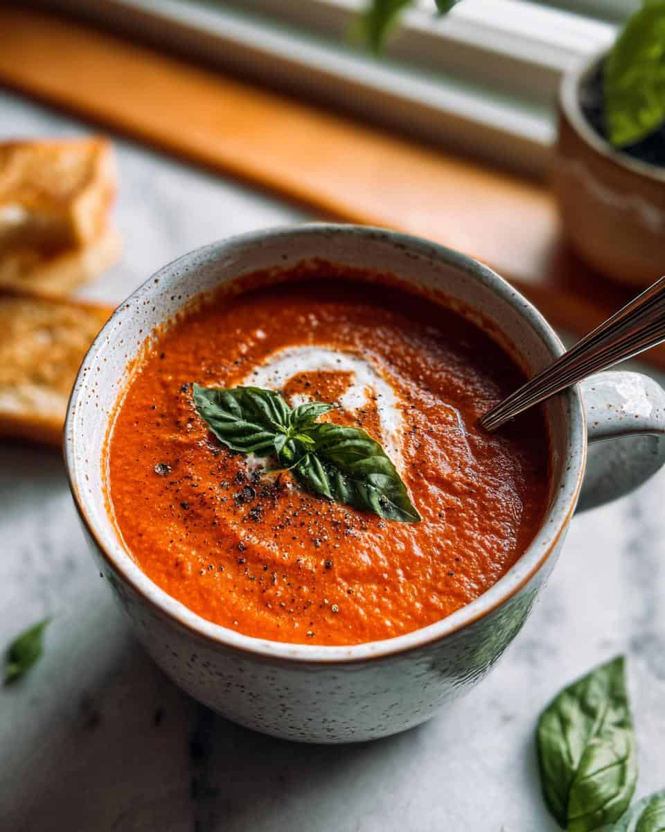 Creamy tomato bisque recipe from scratch - detail 1
