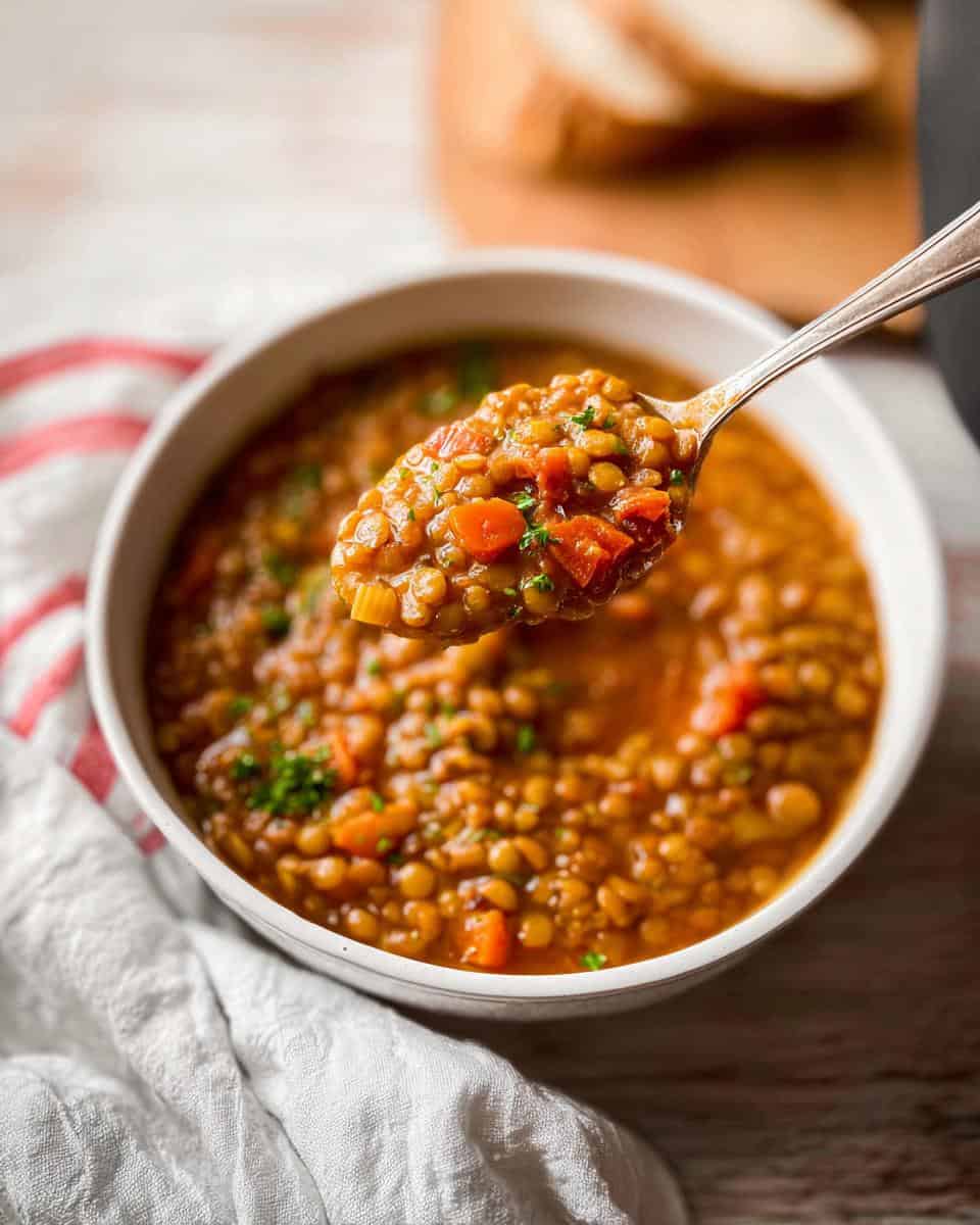 SLOW COOKER LENTIL SOUP - detail 2