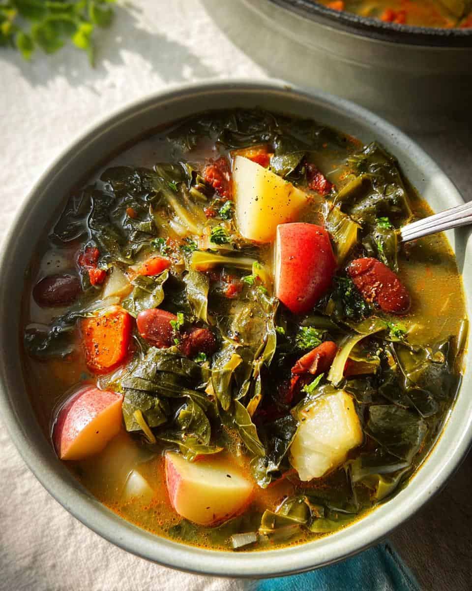 Smoky Collard Greens Soup Recipe Easy Healthy Vegetarian - detail 3