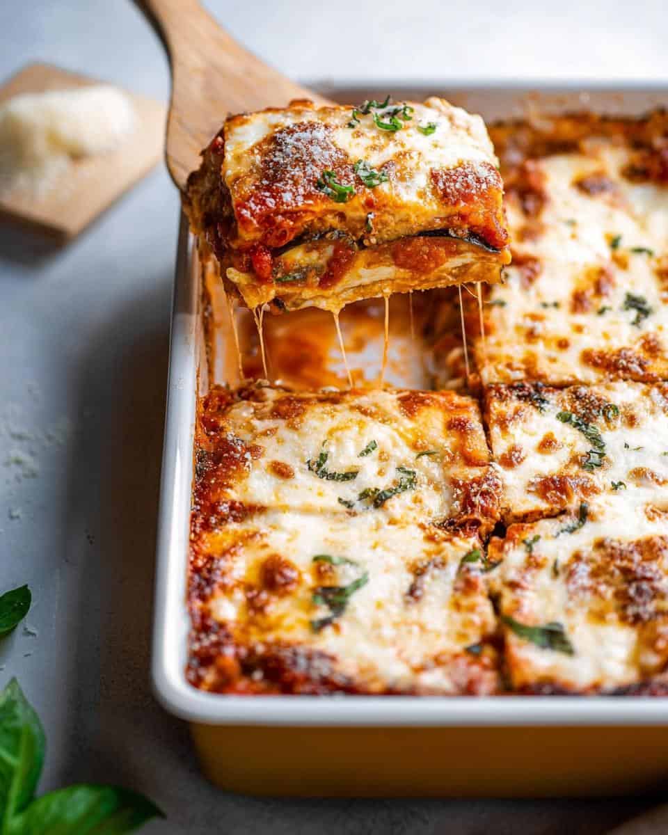 baked eggplant parmesan - detail 2