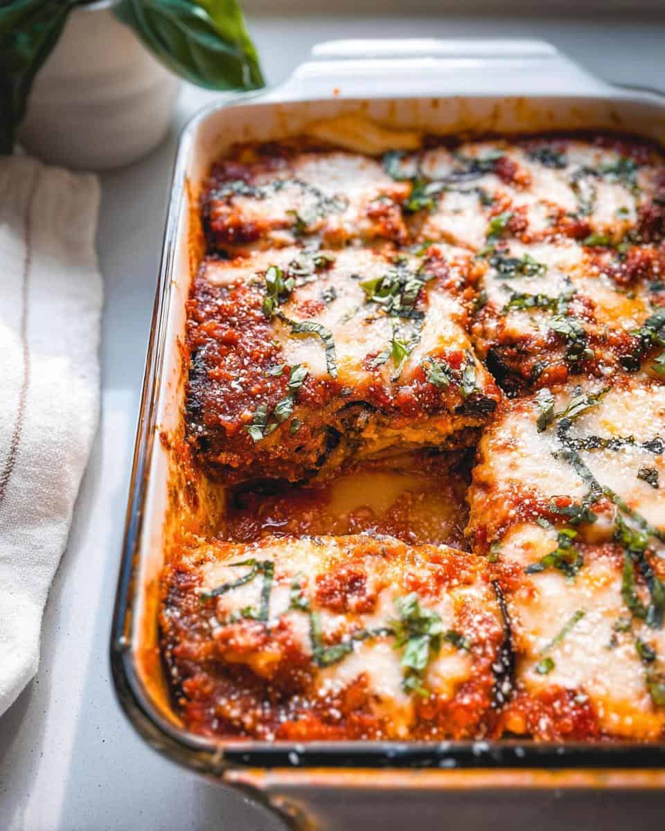 baked eggplant parmesan - detail 3