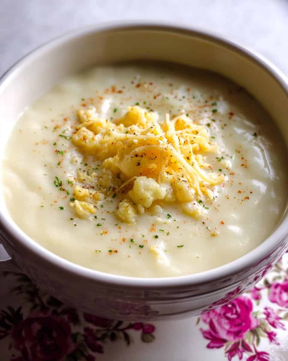 cauliflower cheese soup - detail 1