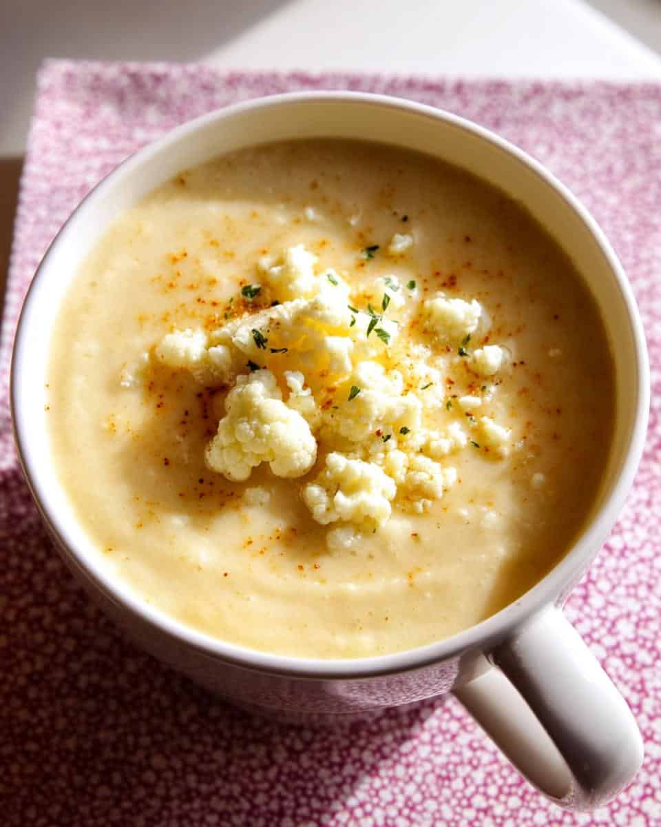 cauliflower cheese soup - detail 2