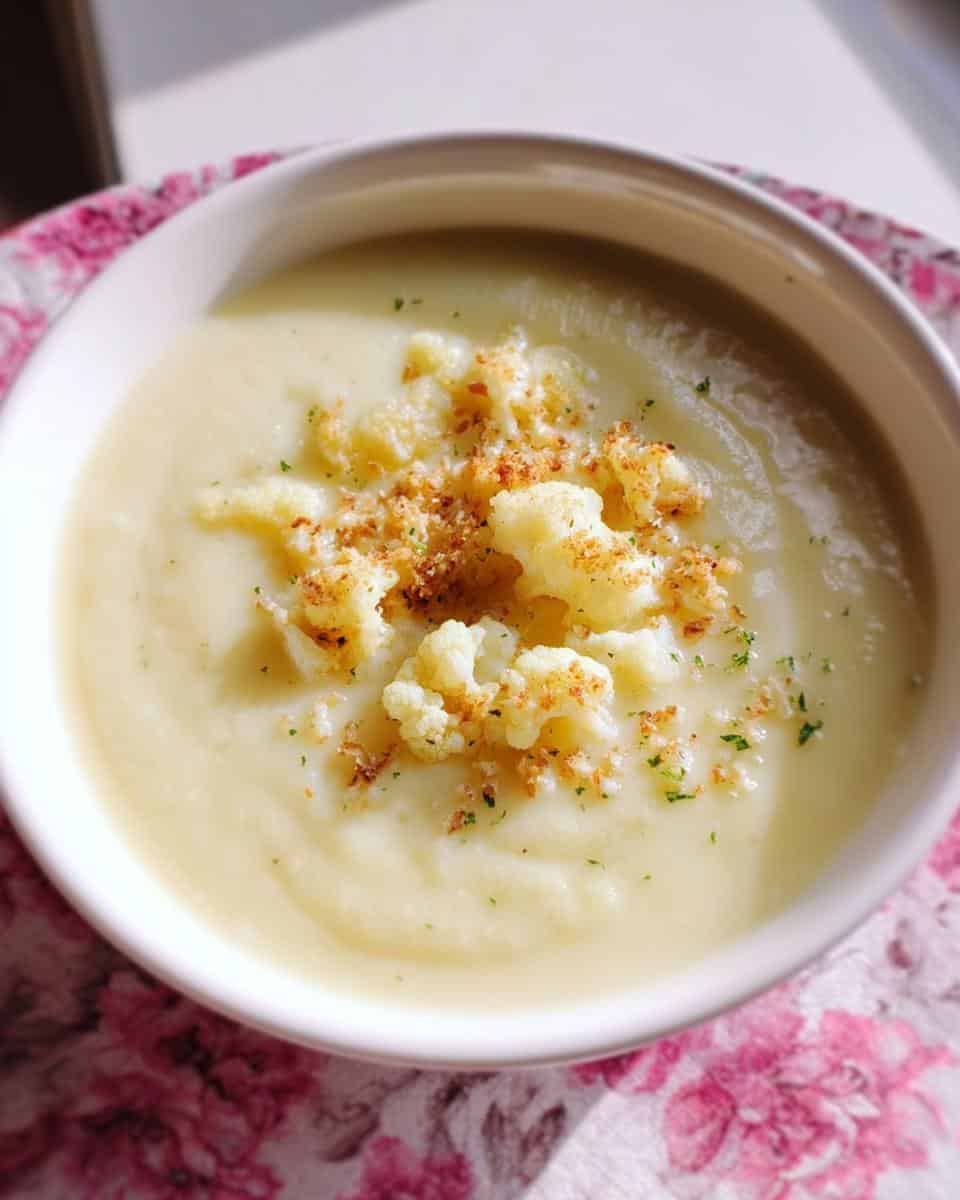 cauliflower cheese soup - detail 3