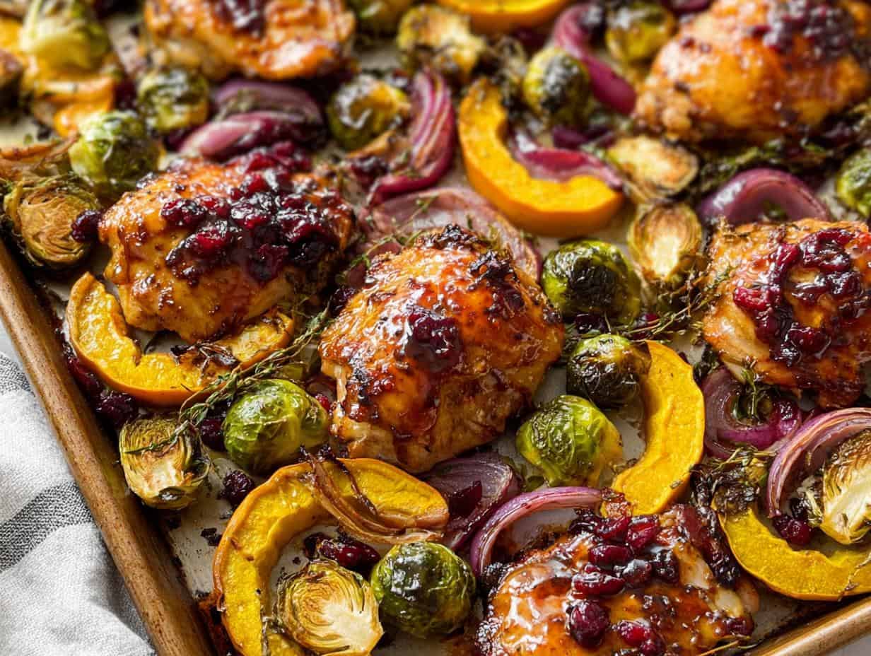 Cranberry Chicken Sheet Pan Meal Hero: 35 Min Win
