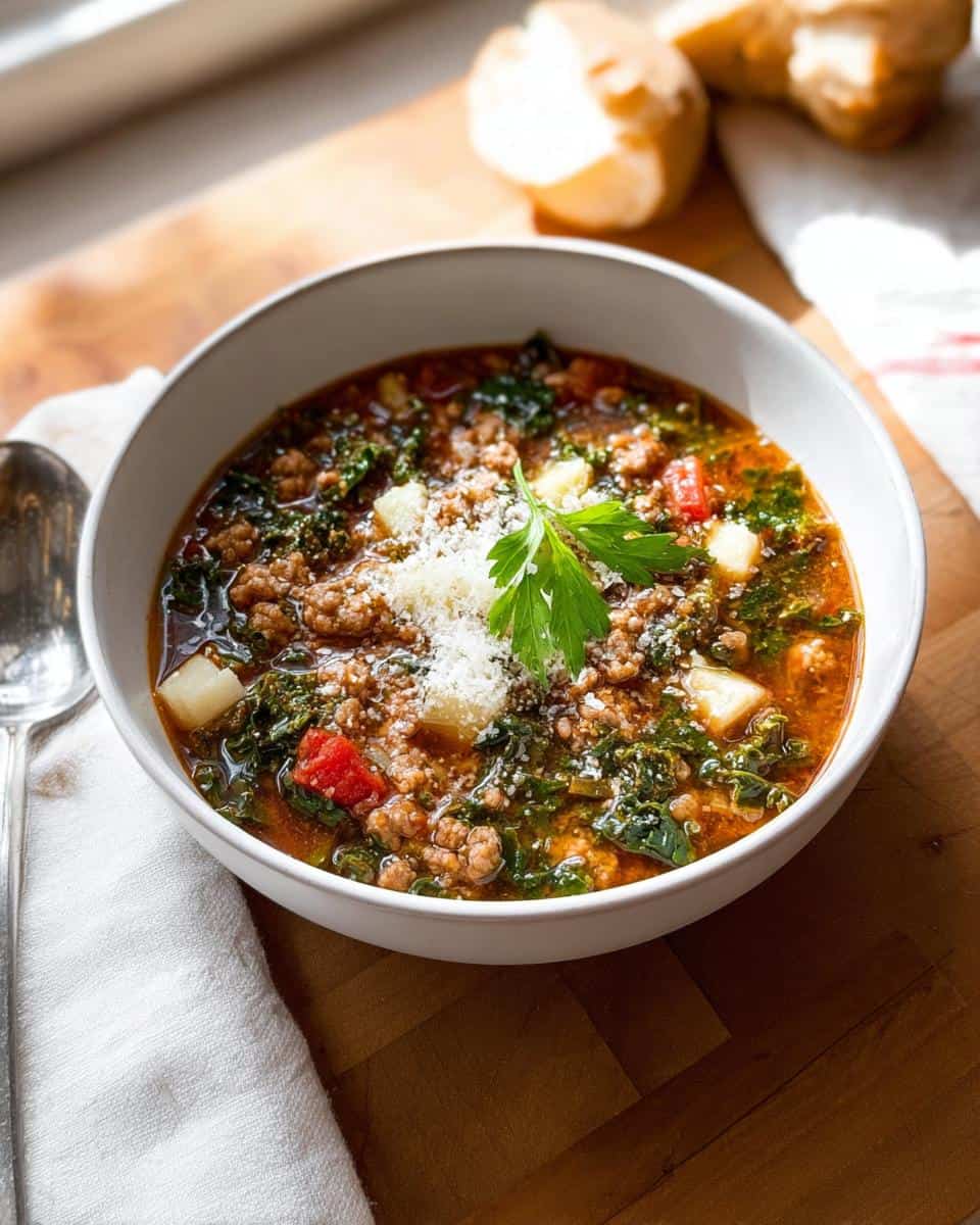 kale sausage soup - detail 2