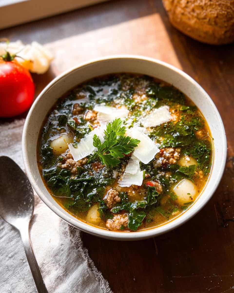 kale sausage soup - detail 3