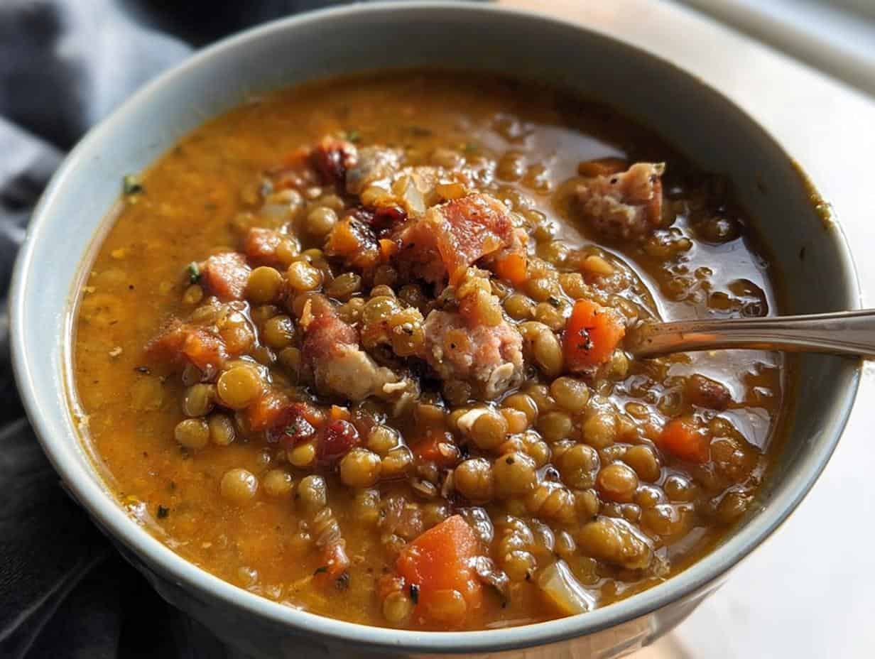 Unbelievable Lentil and Sausage Soup in Just 1 Hour