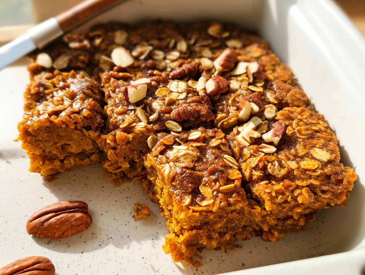 Divine Pumpkin Baked Oatmeal with 10 Ingredients