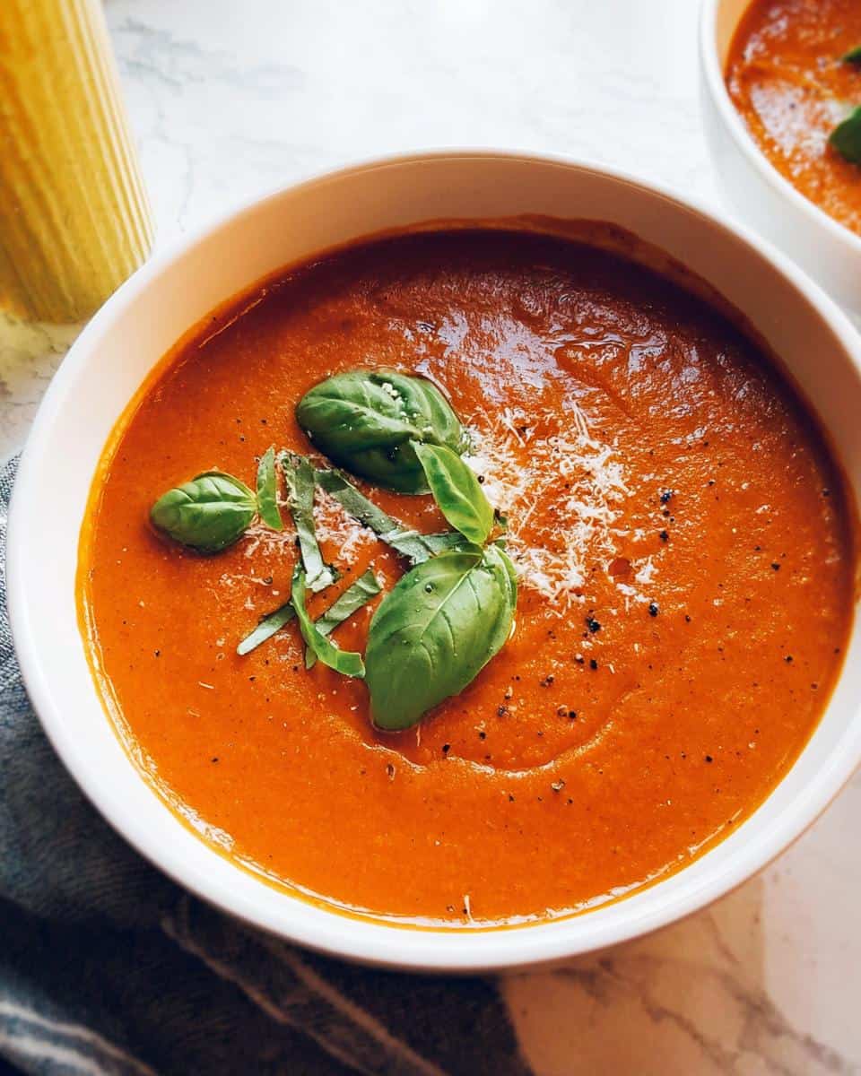 tomato basil soup - detail 1