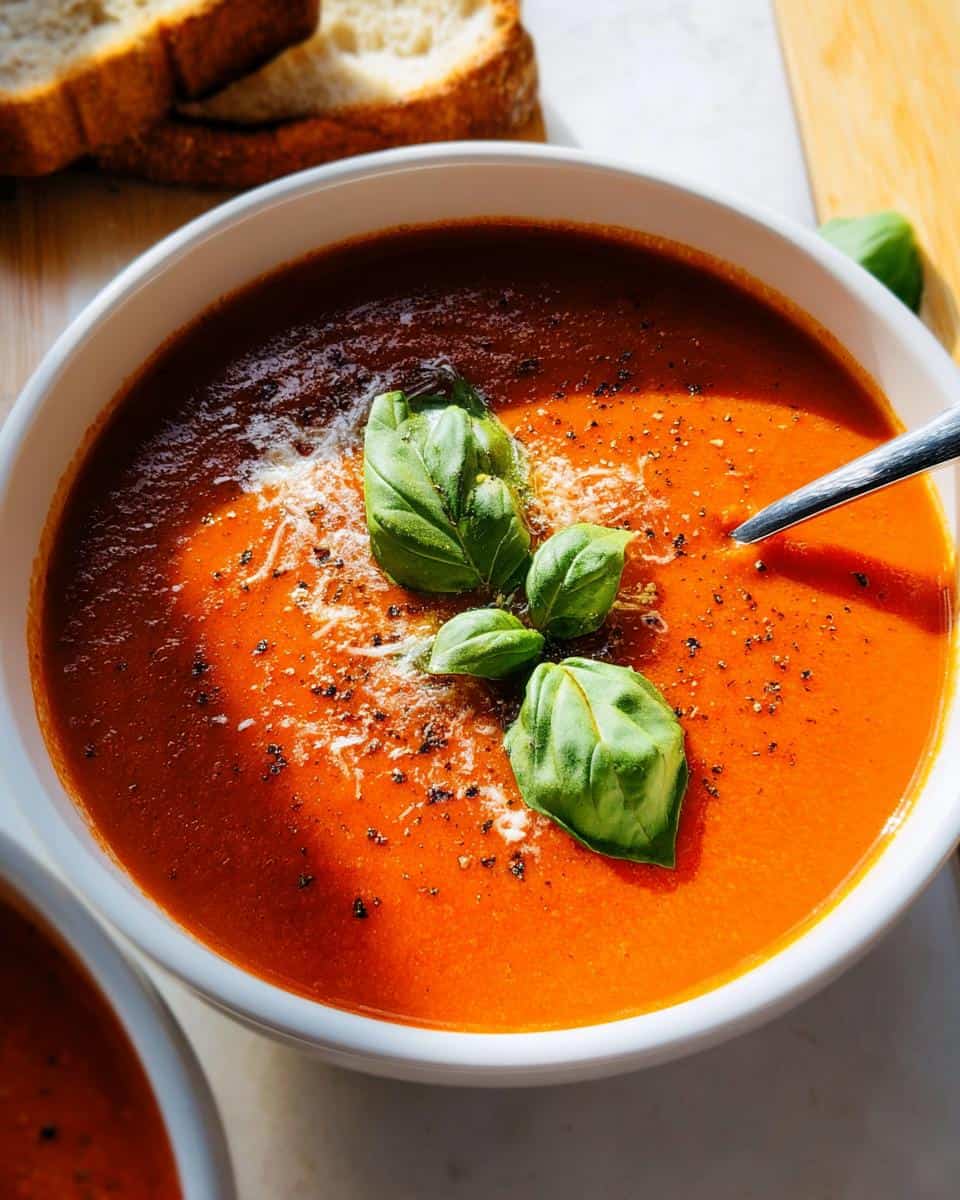 tomato basil soup - detail 3