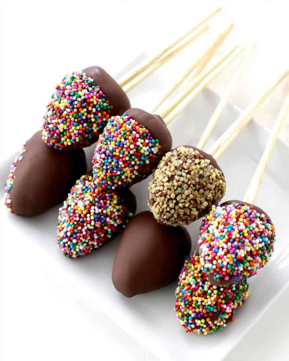 Chocolate Covered Strawberry Skewers - detail 1