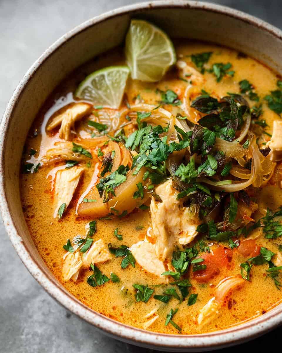 Easy Thai Chicken Curry Soup - detail 1