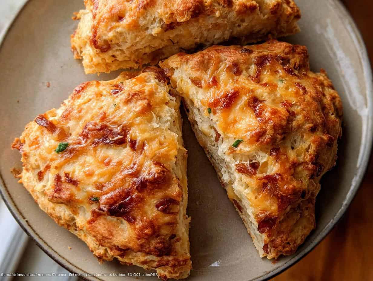 Irresistible Gluten Free Caramelised Onion Cheese Scones