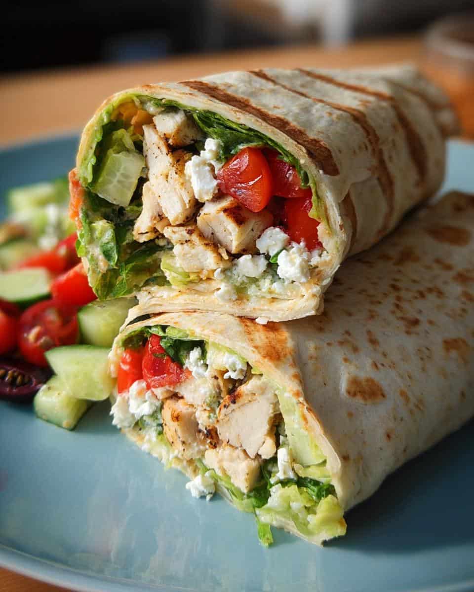 Greek Grilled Chicken & Hummus Wrap - detail 1