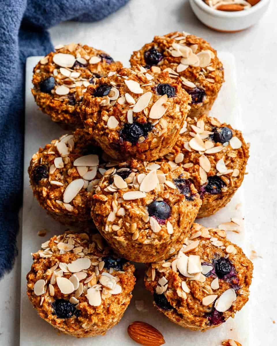 Healthy Blueberry Almond Muffins