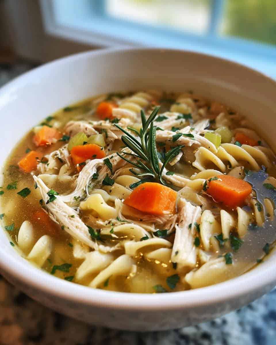Healthy Slow Cooker Chicken Noodle Soup - detail 2
