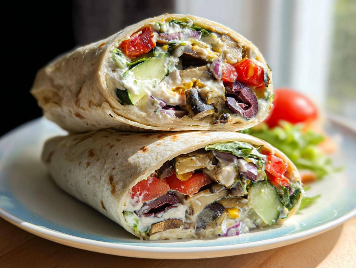 Mediterranean Veggie Wrap: Ridiculously Easy 4 You