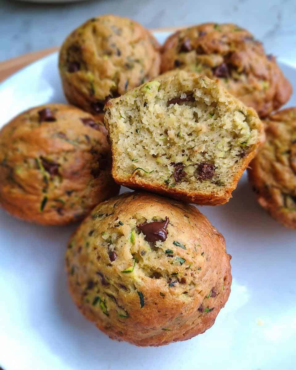 Moist Greek Yogurt Zucchini Muffin - detail 3