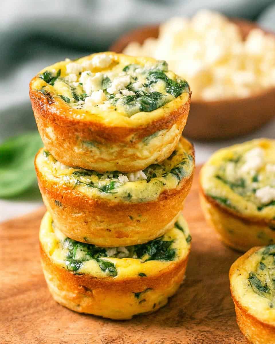 Delicious Savory Spinach and Feta Egg Muffins in 20 Min