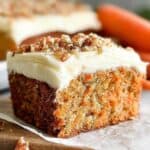 Carrot Cake Sheet Cake with Thick Cream Cheese Frosting