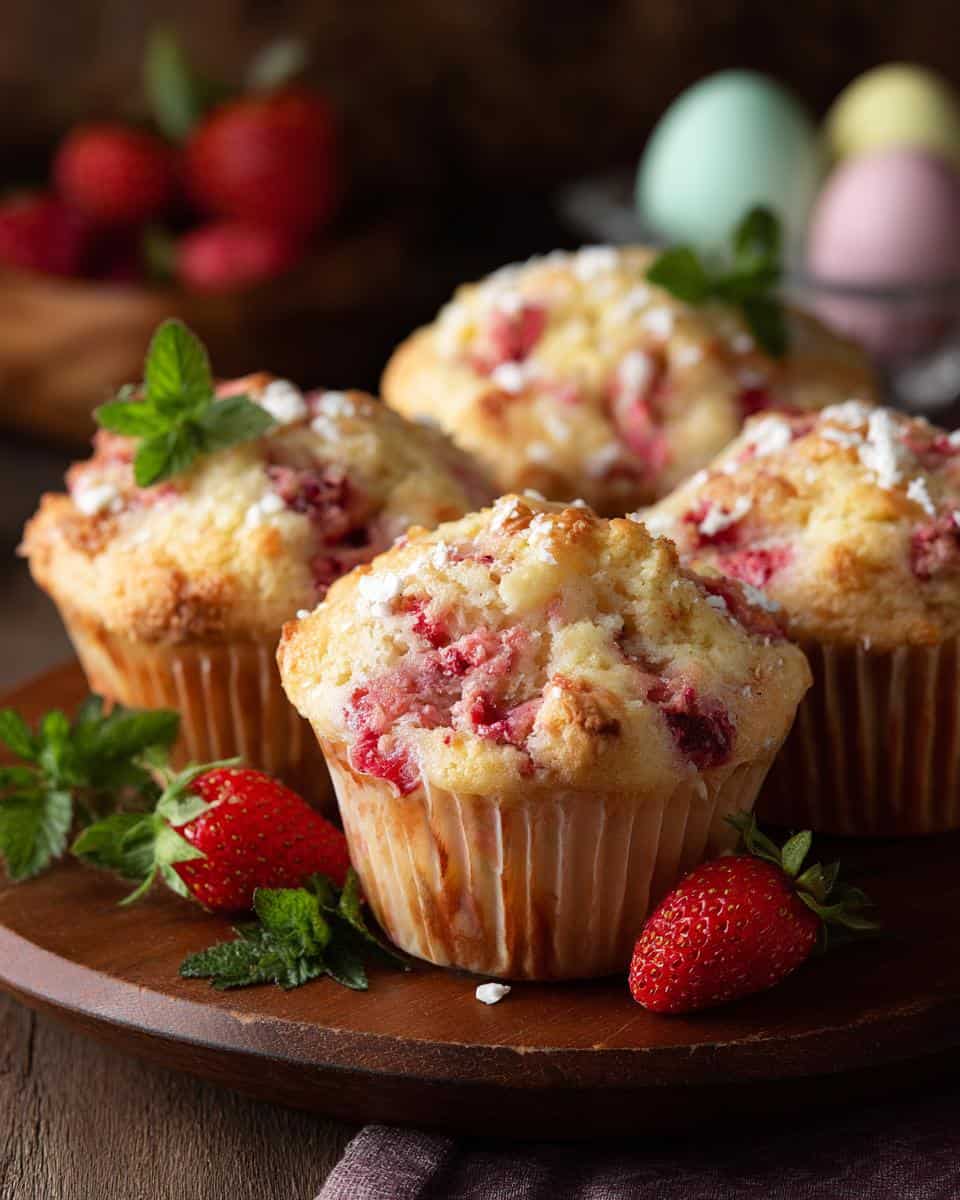 Delicious Easter Strawberry Muffins - detail 1