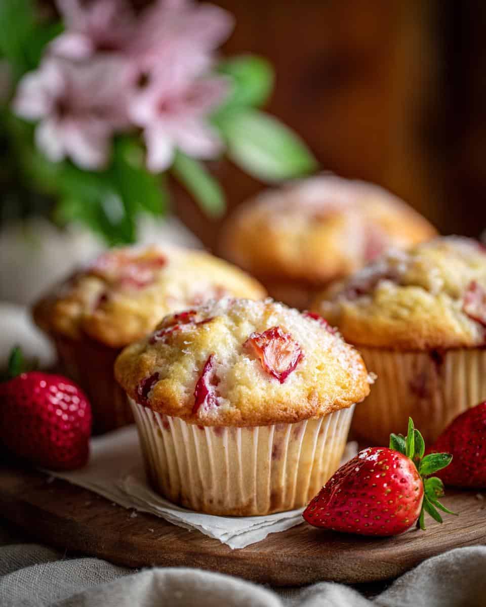 Delicious Easter Strawberry Muffins - detail 2