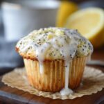 Glazed Greek Yogurt Lemon Poppyseed Muffins for Easter