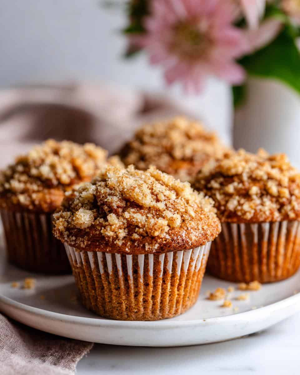 Healthy Banana Bread Muffins with Crumb Topping - detail 1