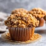 Healthy Banana Bread Muffins with Crumb Topping