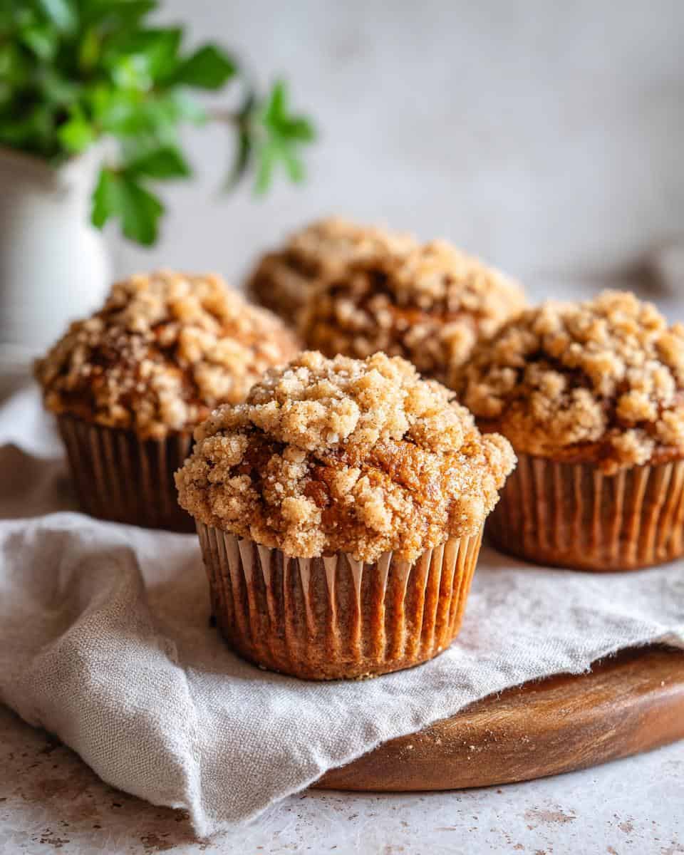 Healthy Banana Bread Muffins with Crumb Topping - detail 3
